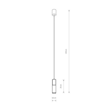 Lampa wisząca Nowodvorski Cylinder M, czarny