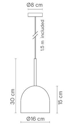 Lampa wewnętrzna, wisząca Robin Rio 16cm
