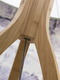 Lampa podłogowa Annapurna bambus 3-nożna 128cm/abażur 60x30cm, lniany ciemnoszary