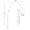 Lampa wewnętrzna, stojąca Luceplan Lady Costanza alu