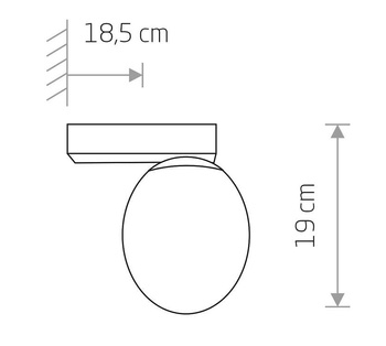 Lampa wewnętrzna, ścienna Nowodvorski Ice Egg C czarna