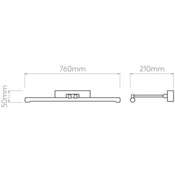 Lampa wewnętrzna, ścienna Astro Goya 760 LED 1115013