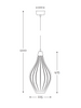 Lampa wewnętrzna, wisząca Famlight Savaii optic lister black, miedź/mosiądz