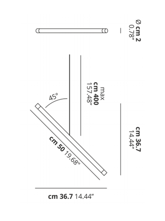 Lampa wewnętrzna, wisząca Lodes A-Tube Nano Duo 158031