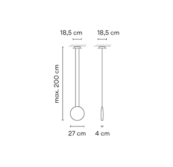 Lampa wewnętrzna, wisząca Vibia COSMOS 2500 SMALL