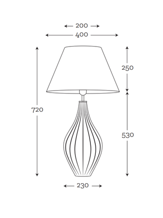 Lampa wewnętrzna, stojąca Famlight Borneo szary