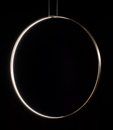 Lampa wewnętrzna, wisząca Zava Rings Vertical 50cm k. złoty 3000K, ekspozycja