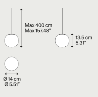 Lampa wewnętrzna, LODES VOLUM, zwieszana, fi 14cm, k. biały, Outlet