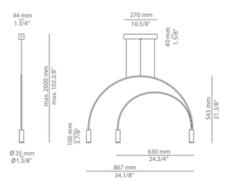 Lampa wewnętrzna, wisząca Estiluz Volta T-3534S biała, Outlet