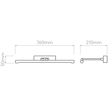 Lampa wewnętrzna, ścienna Astro Goya 760 LED 1115013
