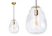 Lampa wewnętrzna, wisząca Famlight Storm L transparent, miedź/mosiądz