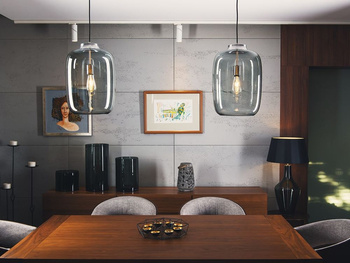 Lampa wewnętrzna, wisząca Famlight Laut, miedź/mosiądz