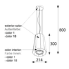Lampa wewnętrzna, wisząca Cleoni Alamak 1389AW1