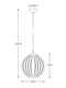 Lampa wewnętrzna, wisząca Famlight Arran optic gray, mosiądz/miedź
