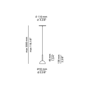 Lampa wewnętrzna, wisząca Estiluz Cupolina T-3934R 26 BLK