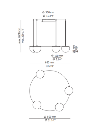 Lampa wewnętrzna, wisząca Estiluz Circ T-3815AS