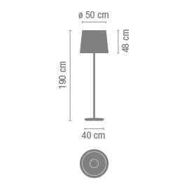 Lampa zewnętrzna, stojąca Vibia Wind 4057