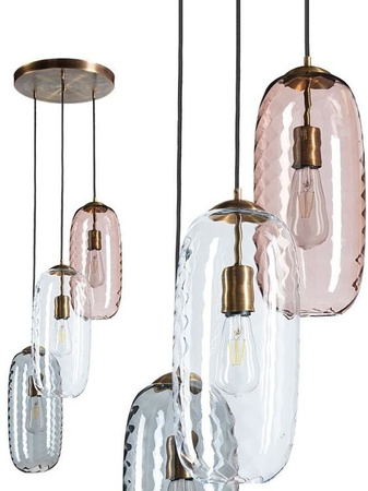 Lampa wewnętrzna, wisząca Famlight Chloe, stal nierdzewna