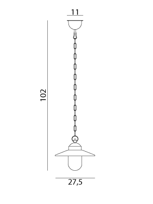 Lampa zewnętrzna, wisząca Karlstad 230/A, biały