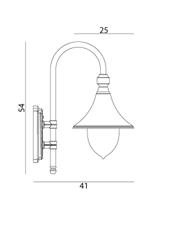 Lampa zewnętrzna, elewacyjna Florencja 800, biały