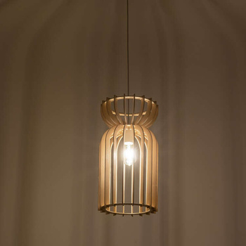 Lampa wisząca Nowodvorski Kymi A, naturalne drewno
