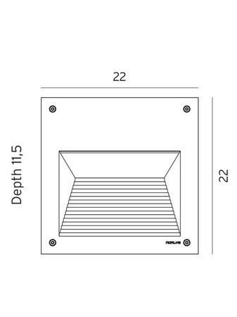 Lampa zewnętrzna, elewacyjna Norlys Namsos 1930, aluminium