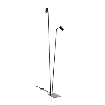 Lampa podłogowa Nowodvorski Mono FL II, czarno-złoty