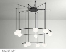 Lampa wewnętrzna, wisząca Estiluz Circ R30.1SP1MP 26BLK