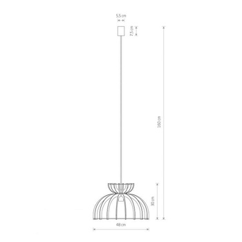 Lampa wisząca Nowodvorski Kymi C, naturalne drewno