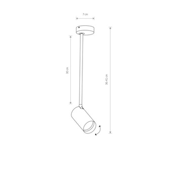 Lampa sufitowa Nowodvorski Mono Long M czarny