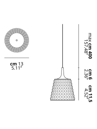 Lampa wewnętrzna, wisząca LODES Valentina