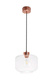 Lampa wewnętrzna, wisząca Famlight Jawa Transparent, miedź/mosiądz