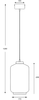 Lampa wewnętrzna, wisząca Famlight Leyte Grey, miedź/mosiądz