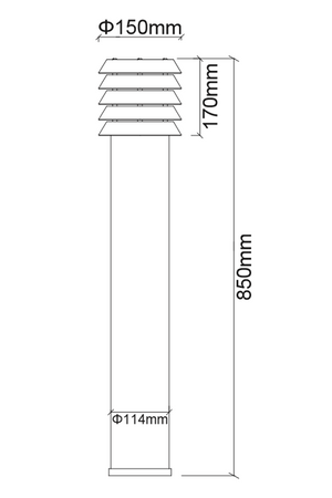 Lampa zewnętrzna, słupek Norlys Alta 291