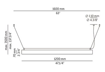 Lampa wewnętrzna, wisząca Estiluz Gada T-3925R 51 CT