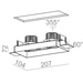 Lampa wewnętrzna, wpuszczana Aqform Squares next 50x2 LED trimless recessed 12 