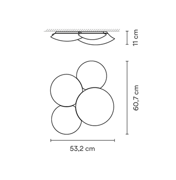 Lampa wewnętrzna, sufitowa Vibia PUCK 5442