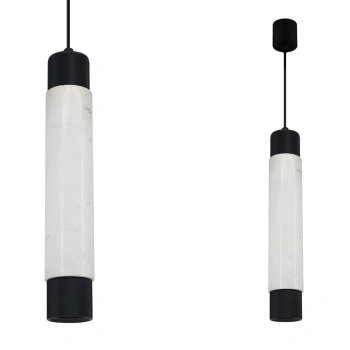 LAMPA WISZĄCA MILAGRO MARBLE WHITE/BLACK ML6341