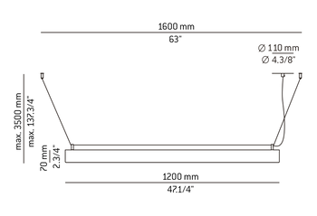 Lampa wewnętrzna, wisząca Estiluz Gada T-3925R 50 MM