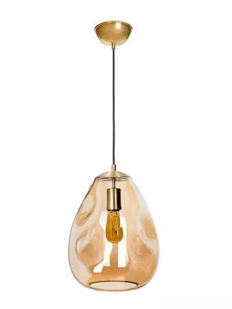 Lampa wewnętrzna, wisząca Famlight Storm L lister amber, miedź/mosiądz