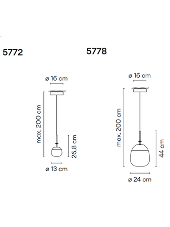 Lampa wewnętrzna, wisząca Vibia Tempo 5772