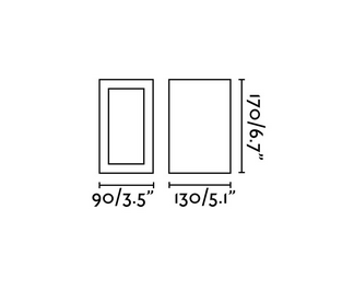 Lampa zewnętrzna, elewacyjna LOG Dark grey, FARO, 70264, Outlet