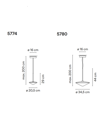 Lampa wewnętrzna, wisząca Vibia Tempo 5780