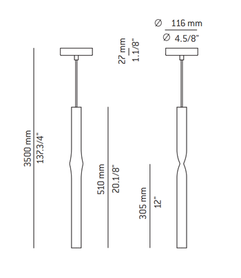 Lampa wewnętrzna, wisząca Estiluz Flow T-3736S 61S GLD