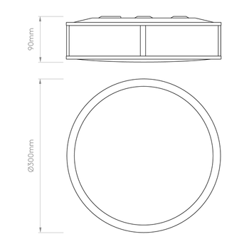 Lampa wewnętrzna, sufitowa Astro Mashiko 300 Round LED 