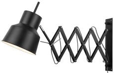 Lampa ścienna Belfast żelazna/ h:42, l:50-90cm, czarny matt