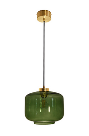 Lampa wewnętrzna, wisząca JAWA Bottle Green gold finish, 41-1973001, Outlet