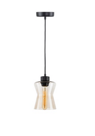 Lampa wewnętrzna, wisząca PR2 - GLASS LAMP TOPAZ - BLACK, PROPER LIGHTING, PR2-1275, Outlet