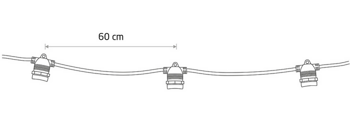 Girlanda ogrodowa, zewnętrzna FESTOON LIGHTS 6M, NOWODVORSKI, 7873.