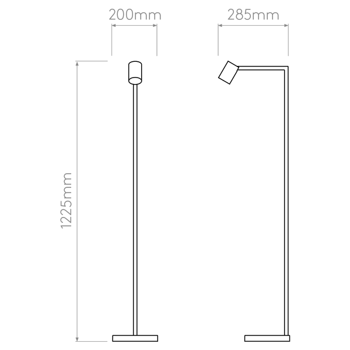 Lampa wewnętrzna, podłogowa Astro Ascoli Floor 1286018